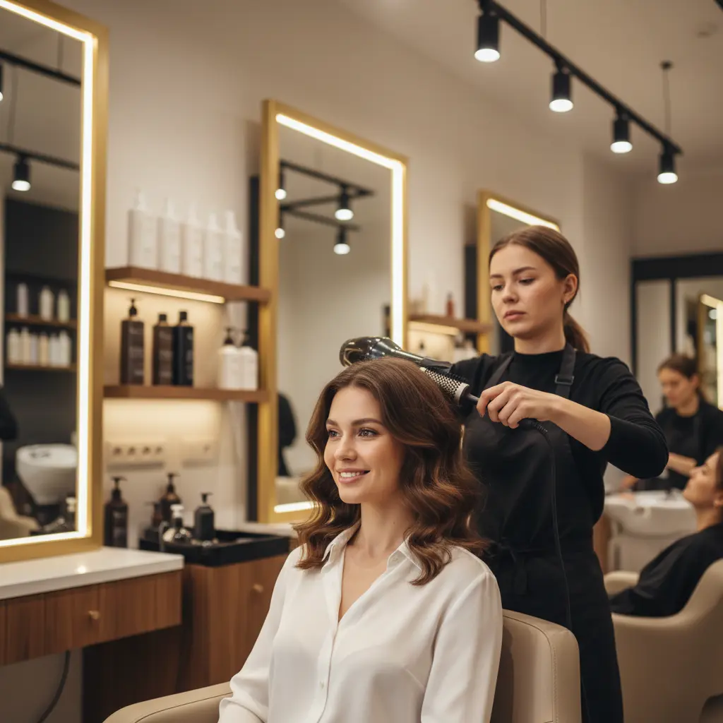 Luxury salon interior using Reservai booking software